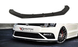 Maxton Design Front Ansatz passend für v.1 VW POLO MK5 GTI FACELIFT schwarz Hochglanz