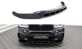 Maxton Design Front Ansatz V.2 für BMW X6 M-Paket F16 schwarz Hochglanz