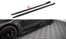 Laden Sie das Bild in den Galerie-Viewer, Maxton Design Seitenschweller Ansatz für V.1 für BMW M4 G82 schwarz Hochglanz