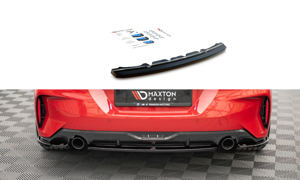 Maxton Design Mittlerer Diffusor Heck Ansatz für BMW Z4 M-Paket G29 schwarz Hochglanz