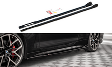 Laden Sie das Bild in den Galerie-Viewer, Maxton Design Seitenschweller Ansatz für V.2 für BMW 4er M-Paket G22 schwarz Hochglanz