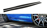 Maxton Design Seitenschweller Ansatz passend für BMW 1er F20/F21 M-Power Facelift schwarz Hochglanz