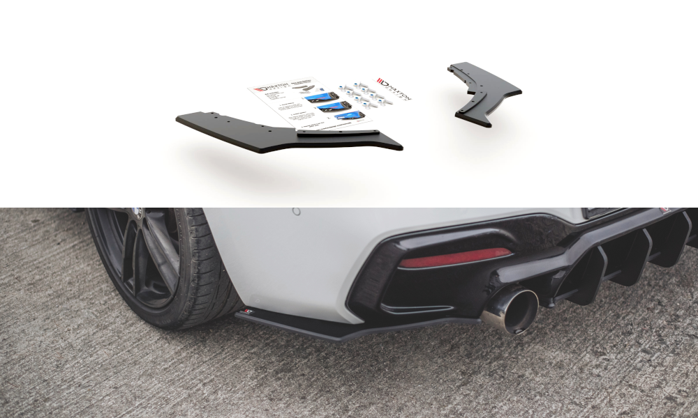 Maxton Design Robuste Racing Heck Ansatz Flaps Diffusor V.3 für BMW 1er F20 M140i