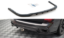 Laden Sie das Bild in den Galerie-Viewer, Maxton Design Mittlerer Diffusor Heck Ansatz DTM Look für BMW X7 M G07 schwarz Hochglanz