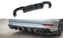 Laden Sie das Bild in den Galerie-Viewer, Maxton Design Diffusor Heck Ansatz passend für Audi S3 Limousine 8V Facelift schwarz Hochglanz
