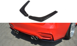 Maxton Design Heck Ansatz Flaps Diffusor passend für V.1 BMW M3 F80 schwarz Hochglanz