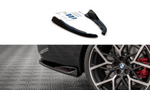 Laden Sie das Bild in den Galerie-Viewer, Maxton Design Heck Ansatz Flaps Diffusor V.2 für BMW 4er M-Paket G22 schwarz Hochglanz