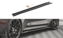 Laden Sie das Bild in den Galerie-Viewer, Maxton Design Seitenschweller Ansatz für V.2 für BMW M4 F82 schwarz Hochglanz