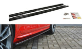 Maxton Design Seitenschweller Ansatz passend für Audi S4 / A4 S-Line B9 schwarz Hochglanz