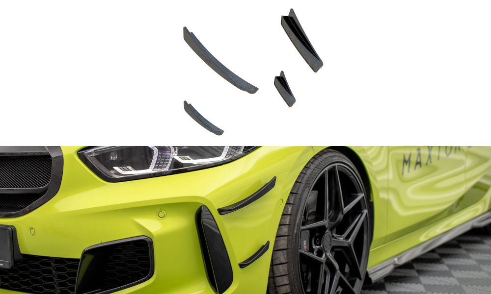 Maxton Design Carbon Fiber Front Bumper Wings (Canards) BMW 1er F40 M-Paket/ M135i