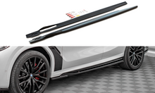 Laden Sie das Bild in den Galerie-Viewer, Maxton Design Seitenschweller Ansatz für BMW X6 M F96 / X6 M-Paket G06 schwarz Hochglanz