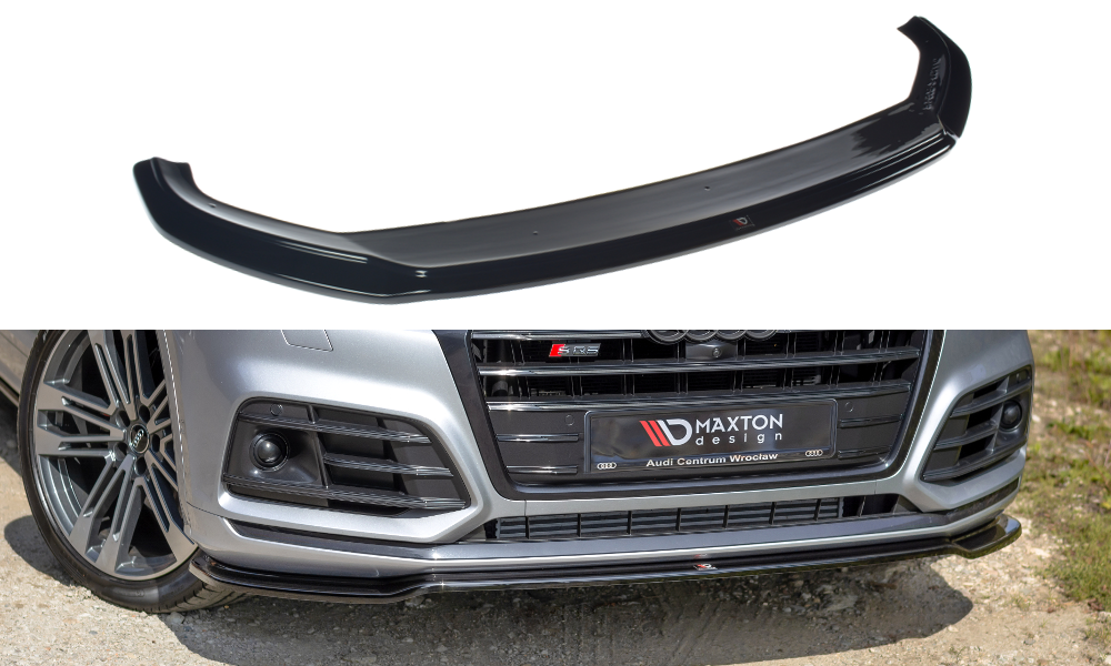 Maxton Design Front Ansatz passend für Audi SQ5/Q5 S-line MkII schwarz Hochglanz