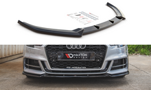 Laden Sie das Bild in den Galerie-Viewer, Maxton Design Front Ansatz passend für V.3 Audi S3 / A3 S-Line 8V Facelift schwarz Hochglanz