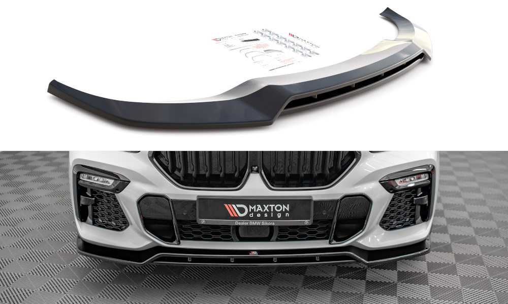 Maxton Design Front Ansatz V.2 für BMW X6 M-Paket G06 schwarz Hochglanz