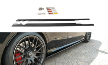 Laden Sie das Bild in den Galerie-Viewer, Maxton Design Seitenschweller Ansatz passend für Mercedes C-Klasse S205 63 AMG Kombi schwarz Hochglanz
