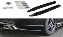 Laden Sie das Bild in den Galerie-Viewer, Maxton Design Heck Ansatz Flaps Diffusor passend für Mercedes E63 AMG W212  schwarz Hochglanz