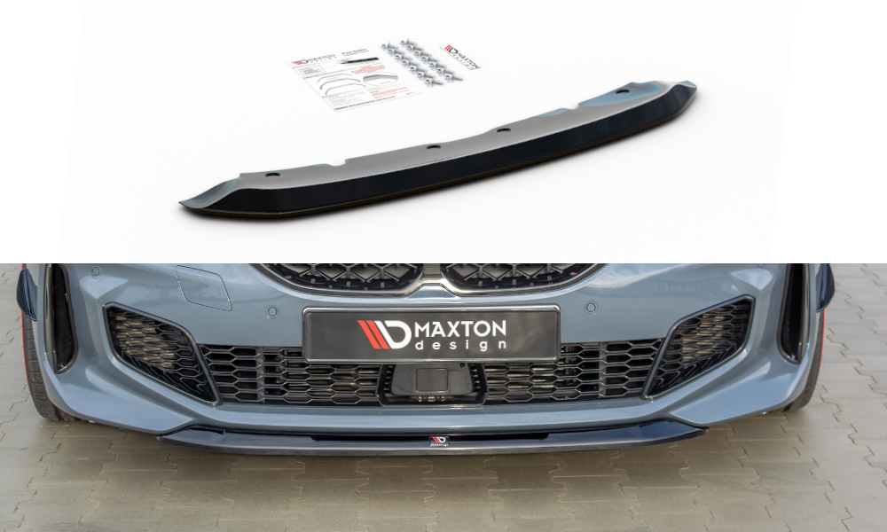 Maxton Design Front Ansatz passend für V.2 BMW 1er F40 M-Paket/ M135i  schwarz Hochglanz
