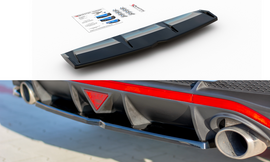 Maxton Design Mittlerer Diffusor Heck Ansatz passend für Hyundai I30 N Mk3 Fastback  schwarz Hochglanz