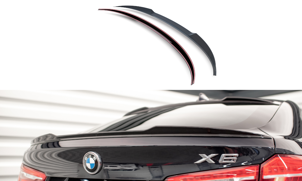 Maxton Design Spoiler CAP für 3D V.1 BMW X6 M-Paket F16 schwarz Hochglanz