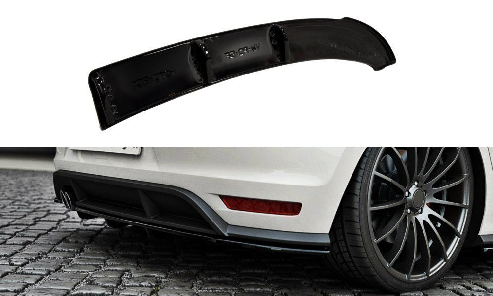 Maxton Design Diffusor Heck Ansatz passend für VW POLO MK5 GTI Facelift DTM LOOK schwarz Hochglanz