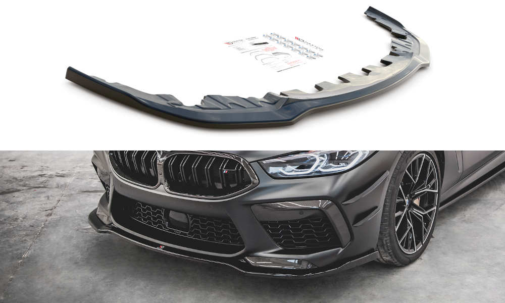 Maxton Design Front Ansatz V.2 für BMW M8 Gran Coupe F93 schwarz Hochglanz