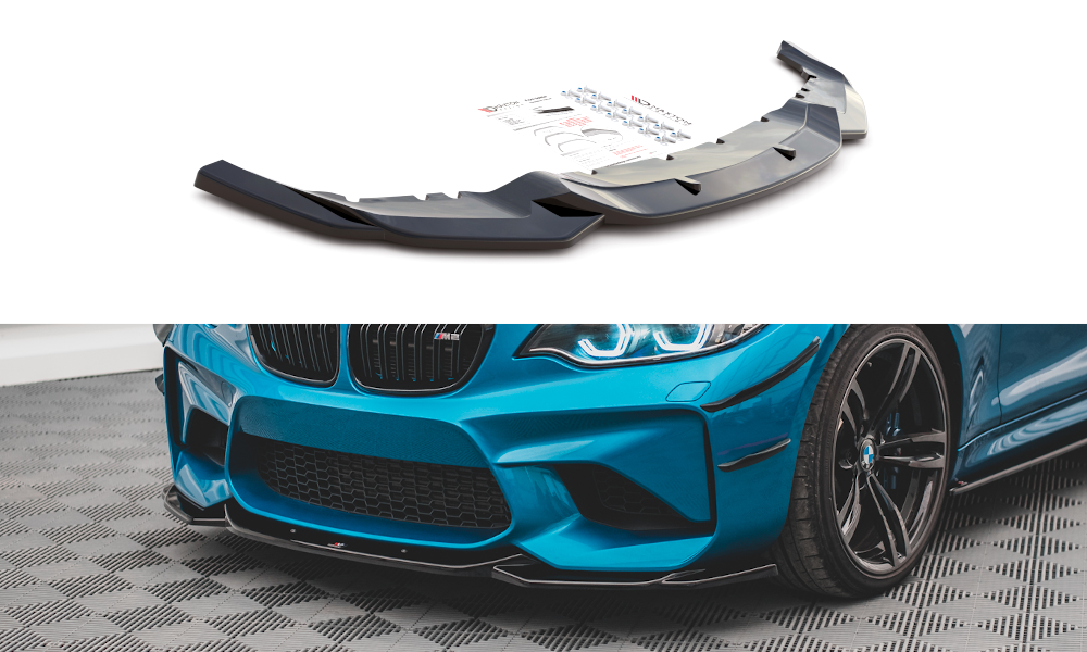 Maxton Design Front Ansatz V.3 für BMW M2 F87 schwarz Hochglanz