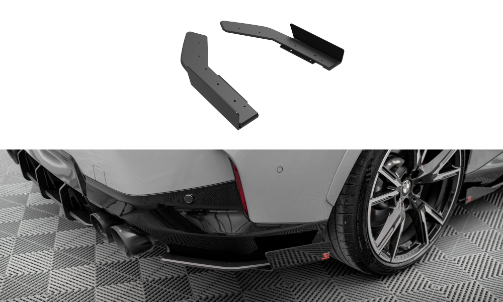 Maxton Design Street Pro Heck Ansatz Flaps Diffusor +Flaps für BMW 2 Coupe M240i G42 schwarz Hochglanz