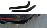 Maxton Design Heck Ansatz Flaps Diffusor passend für BMW 4er F32 M Paket schwarz Hochglanz