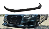 Maxton Design Front Ansatz passend für V.1 Audi S6 / A6 S-Line C7 schwarz Hochglanz