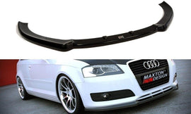 Maxton Design Front Ansatz passend für AUDI A3 8P Facelift schwarz Hochglanz