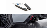 Maxton Design Heck Ansatz Flaps Diffusor passend für Audi RS6 C8 schwarz Hochglanz