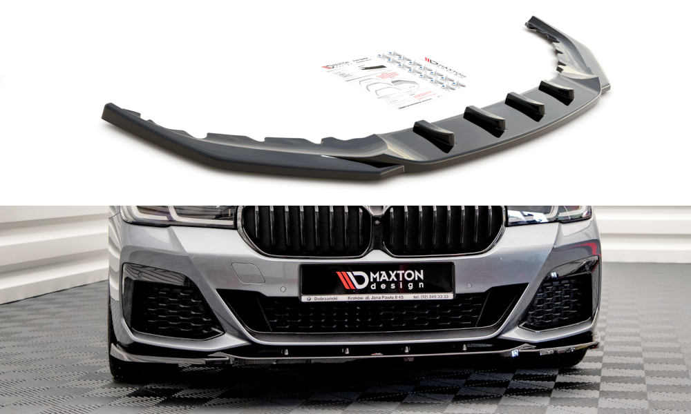 Maxton Design Front Ansatz V.2 für BMW 5er G30 Facelift M-Paket schwarz Hochglanz