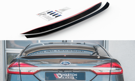 Maxton Design Spoiler CAP passend für Ford Mondeo Liftback Mk5 Facelift schwarz Hochglanz