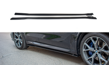 Laden Sie das Bild in den Galerie-Viewer, Maxton Design Seitenschweller Ansatz passend für BMW X5 G05 M Paket schwarz Hochglanz