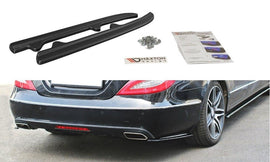 Maxton Design Heck Ansatz Flaps Diffusor passend für Mercedes CLS C218 schwarz Hochglanz