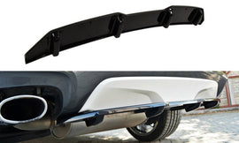 Maxton Design Mittlerer Diffusor Heck Ansatz für BMW X4 M Paket DTM LOOK schwarz Hochglanz