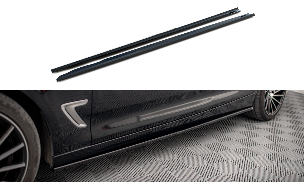 Maxton Design Seitenschweller Ansatz für BMW 3er GT F34 schwarz Hochglanz