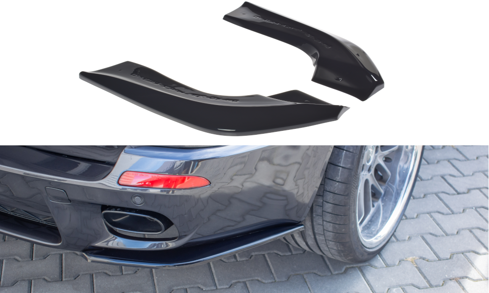 Maxton Design Heck Ansatz Flaps Diffusor passend für BMW X5 E70 Facelift M Paket schwarz Hochglanz