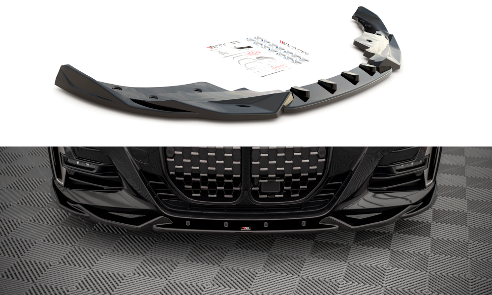 Maxton Design Front Ansatz V.2 für BMW 4er M-Paket G22 schwarz Hochglanz