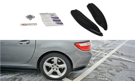 Maxton Design Heck Ansatz Flaps Diffusor passend für V.1 Mercedes SLK R172 schwarz Hochglanz