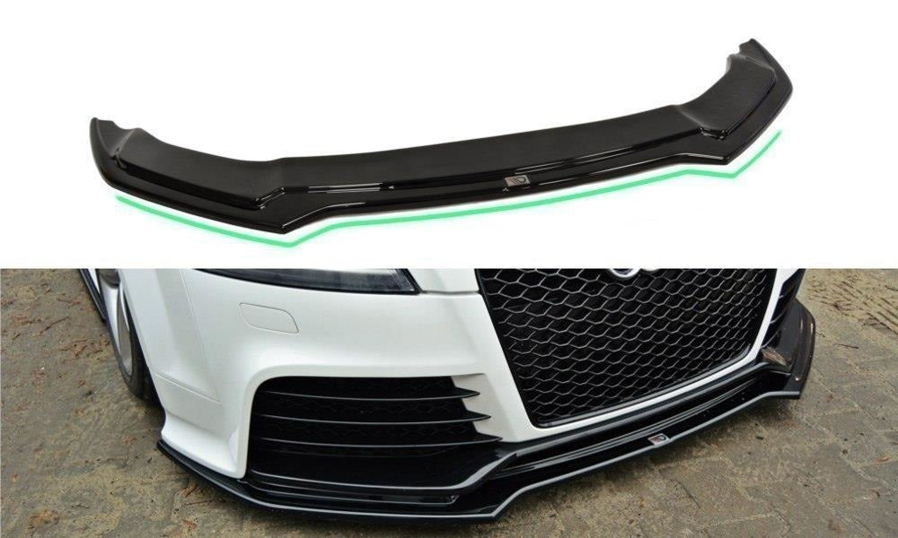 Maxton Design Front Ansatz passend für V.2 Audi TT RS 8J schwarz Hochglanz
