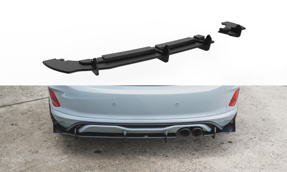 Maxton Design Robuster Racing Diffusor Heck Ansatz passend für Ford Fiesta Mk8 ST