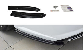 Maxton Design Heck Ansatz Flaps Diffusor passend für Audi A6 C7 Avant S-line/ S6 C7 Facelift schwarz Hochglanz