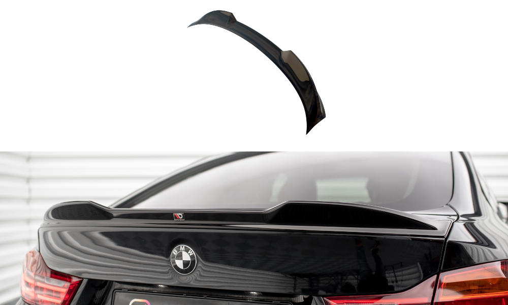 Maxton Design Spoiler CAP für 3D BMW 4er Gran Coupe F36 schwarz Hochglanz