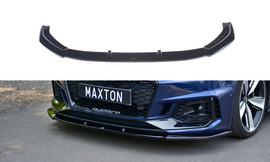 Maxton Design Front Ansatz passend für V.1 Audi RS4 B9 schwarz Hochglanz