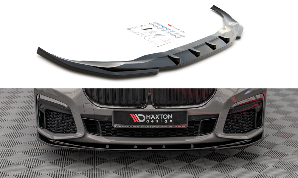 Maxton Design Front Ansatz V.1 für BMW 7 G11 M-Paket Facelift schwarz Hochglanz