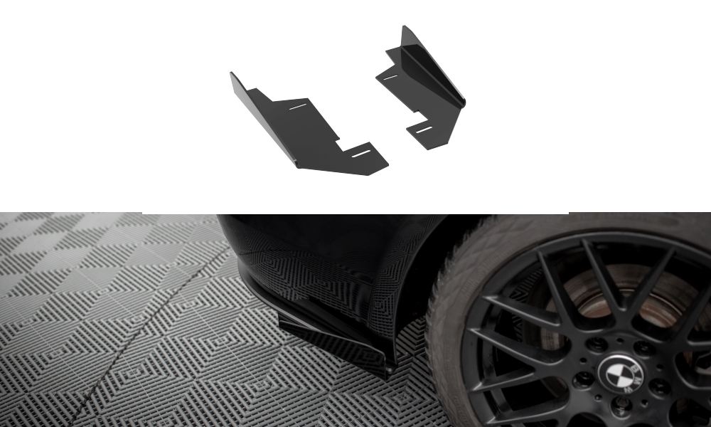 Maxton Design Hintere Seiten Flaps für BMW 4er Gran Coupe F36 schwarz Hochglanz