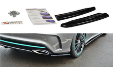 Laden Sie das Bild in den Galerie-Viewer, Maxton Design Heck Ansatz Flaps Diffusor passend für Mercedes CLA C117 AMG-LINE FACELIFT schwarz Hochglanz