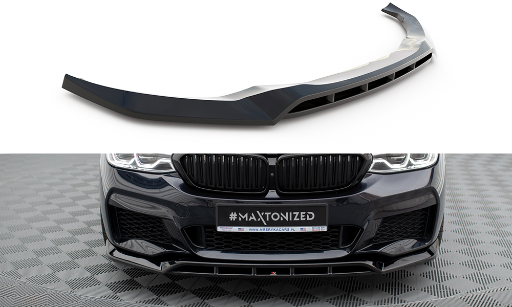 Maxton Design Front Ansatz für BMW 6er GT M-Paket G32 schwarz Hochglanz