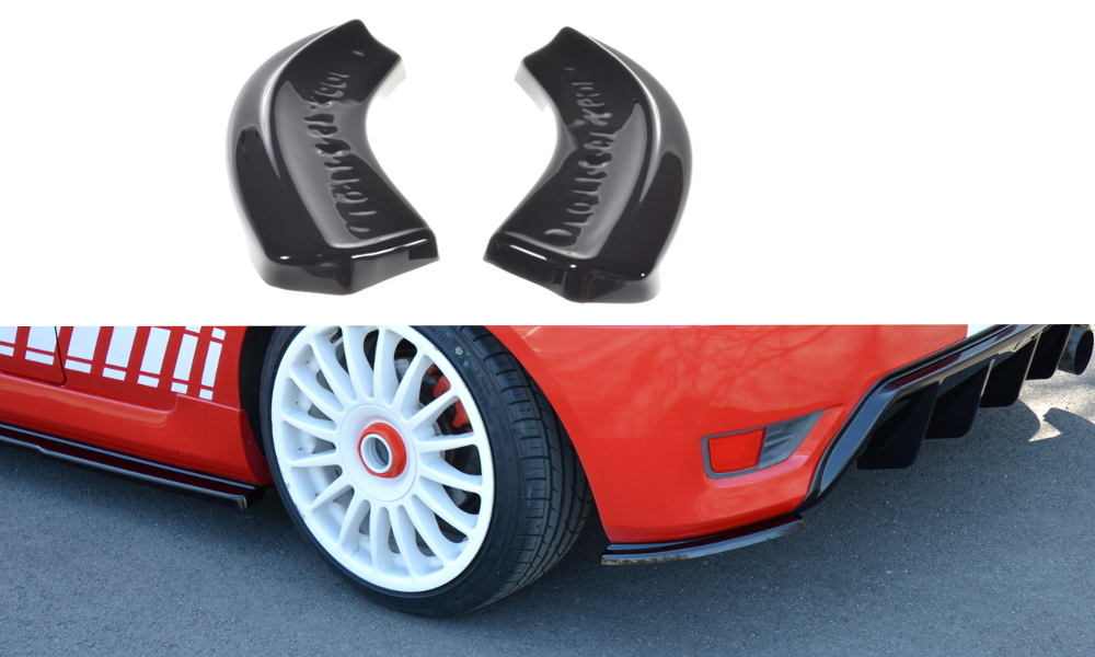 Maxton Design Heck Ansatz Flaps Diffusor passend für passend für Ford Fiesta ST Mk6 schwarz Hochglanz